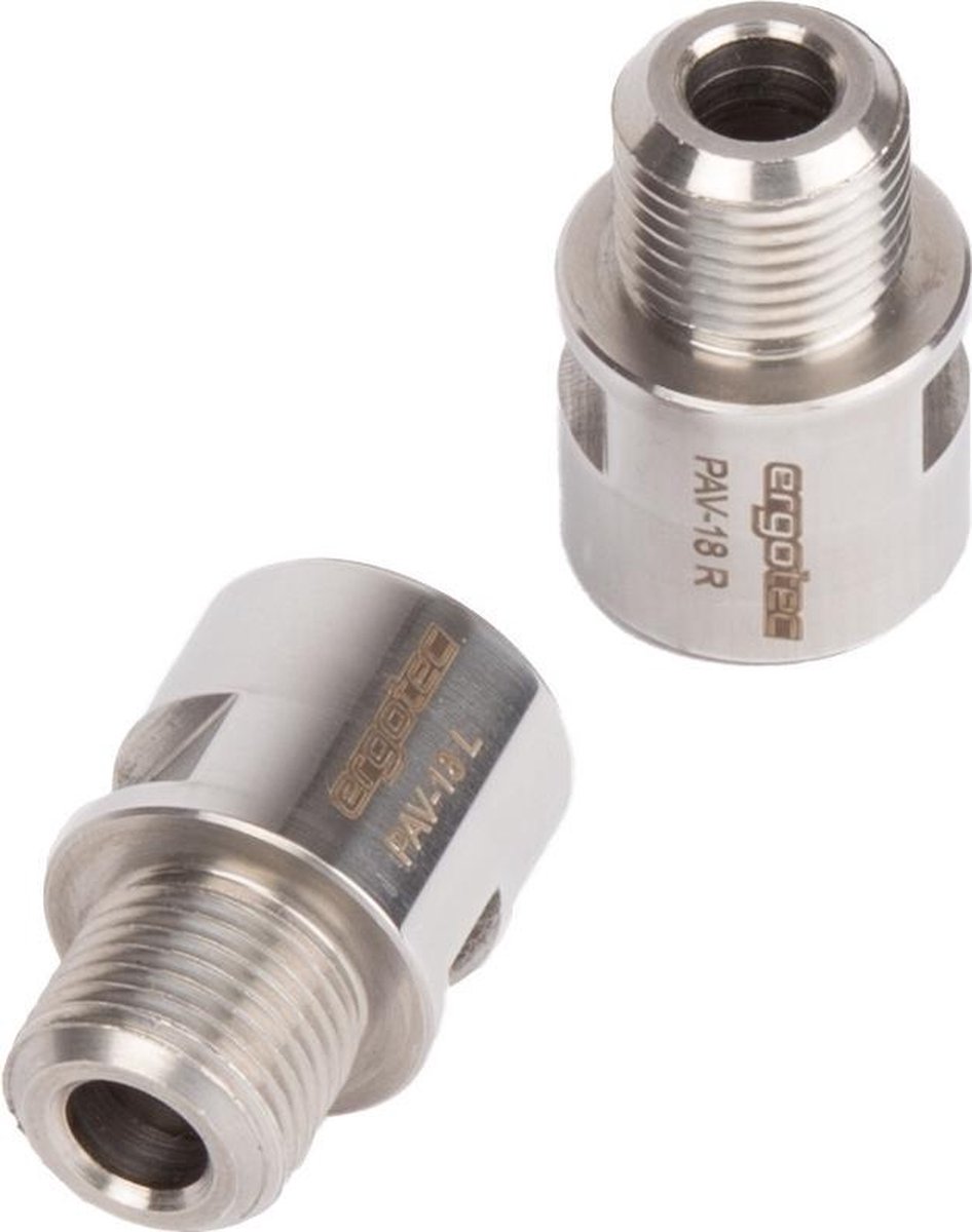 Pedaal asverlenger 9/16 Ergotec - RVS gepolijst