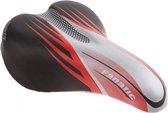 Selle Bassano Zadel Fanatic 14/16 Inch Zwart/rood/zilver