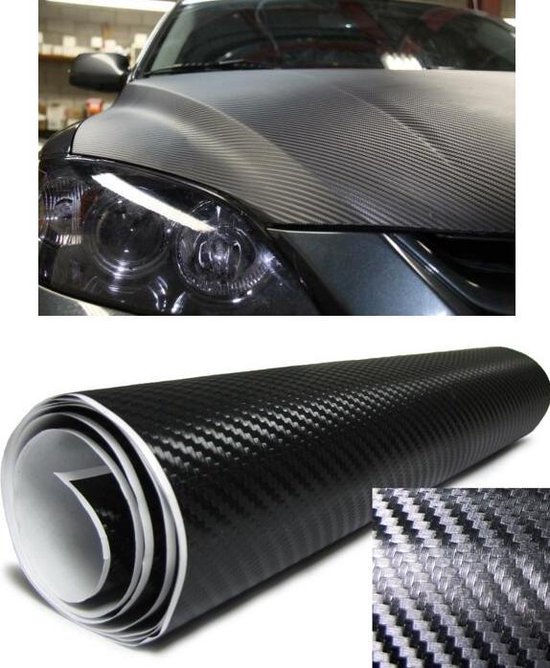 zeevruchten Belang nauwelijks ProCar - Carbonfolie Auto - 50 x 150 cm - Zelfklevend - Watervast - Wrap  folie auto -... | bol.com