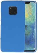 Bestcases Color Telefoonhoesje - Backcover Hoesje - Siliconen Case Back Cover voor Huawei Mate 20 Pro - Navy