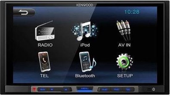 autoradio Kenwood inclusief 2-DIN FORD Focus II, Mondeo, S-Max, C-Max 2007-2011  Galaxy II 2006-2011  Kuga 2008-2012 (Silver) frame Audiovolt 11-416 - Kenwood Audio