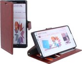 Sony Xperia X Luxury PU Leather Flip Case With Wallet & Stand Function Bruin Brown