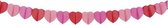 Hartjes thema slinger rood en roze 4 meter - Valentijn feestartikelen en versieringen