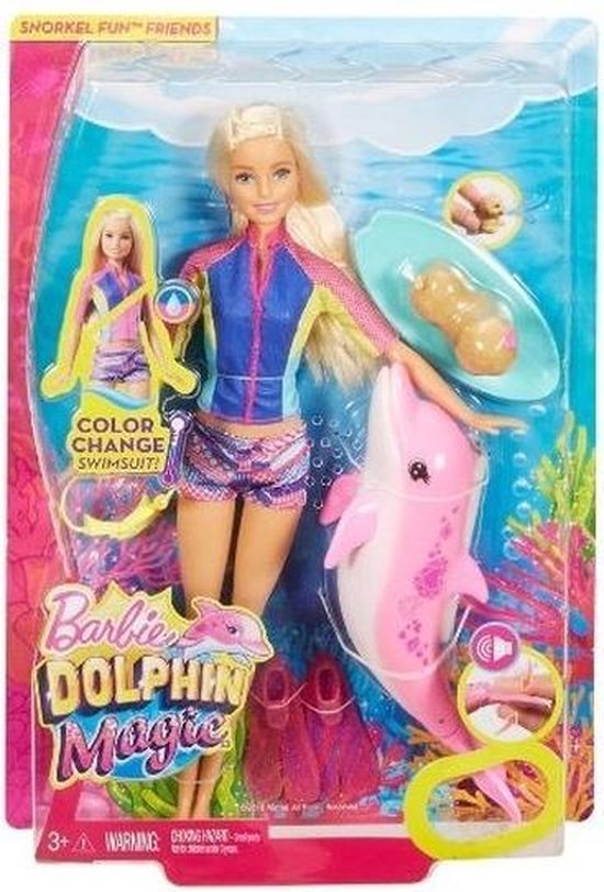 Een bezoek aan grootouders Uitgebreid converteerbaar Barbie pop met dolfijn - Barbiepop | bol.com