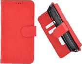 Pearlycase Hoes Wallet Book Case Rood voor nokia X71