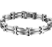 The Jewelry Collection For Men Armband Poli/mat 11 mm - Staal