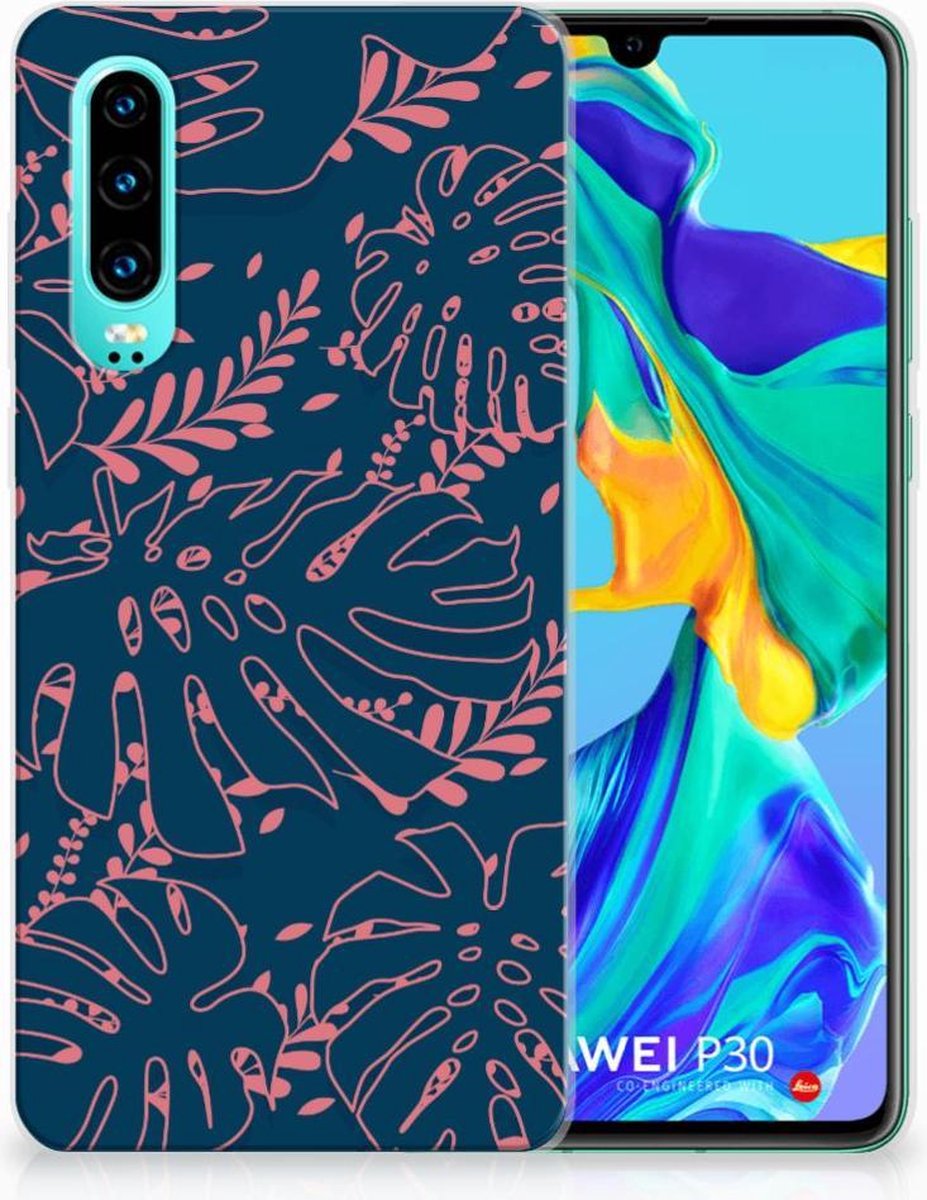 TPU Hoesje voor Huawei P30 TPU Case Palm Leaves