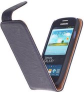 BestCases Navy Blue Luxe Kreukelleer Flipcase Samsung Galaxy Ace S5830