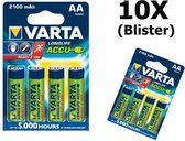 40 Stuks (10 blisters a 4stk) - Varta Oplaadbare Battery AA 2100mAh 56706