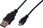 MCL MC922AHB-2M USB-kabel USB A Micro-USB B Zwart