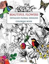 Beautiful Flowers Detailed Floral Designs Coloring Book