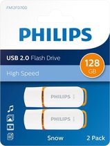 Philips USB flash drive Snow Edition 128GB - USB2.0, 2-Pack, Sunrise Orange