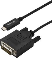 StarTech.com 3m USB-C naar DVI kabel - USB 3.1 Type C naar DVI monitorkabel - 1920 x 1200 - zwart - Externe video-adapter - VIA/VLI - VL100 / Parade - PS171 - USB-C - DVI - zwart