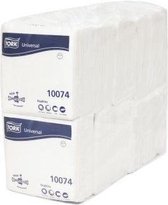 Tork Universal servet 1-lgs wit 1/4-vouw 30x30 cm doos à 4800 stuks (48x100) (10074)