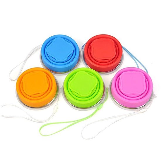 Siliconen Inklapbare Cup - ROZE - 2 stuks - Camping Beker van Parya Home — afbeelding 2