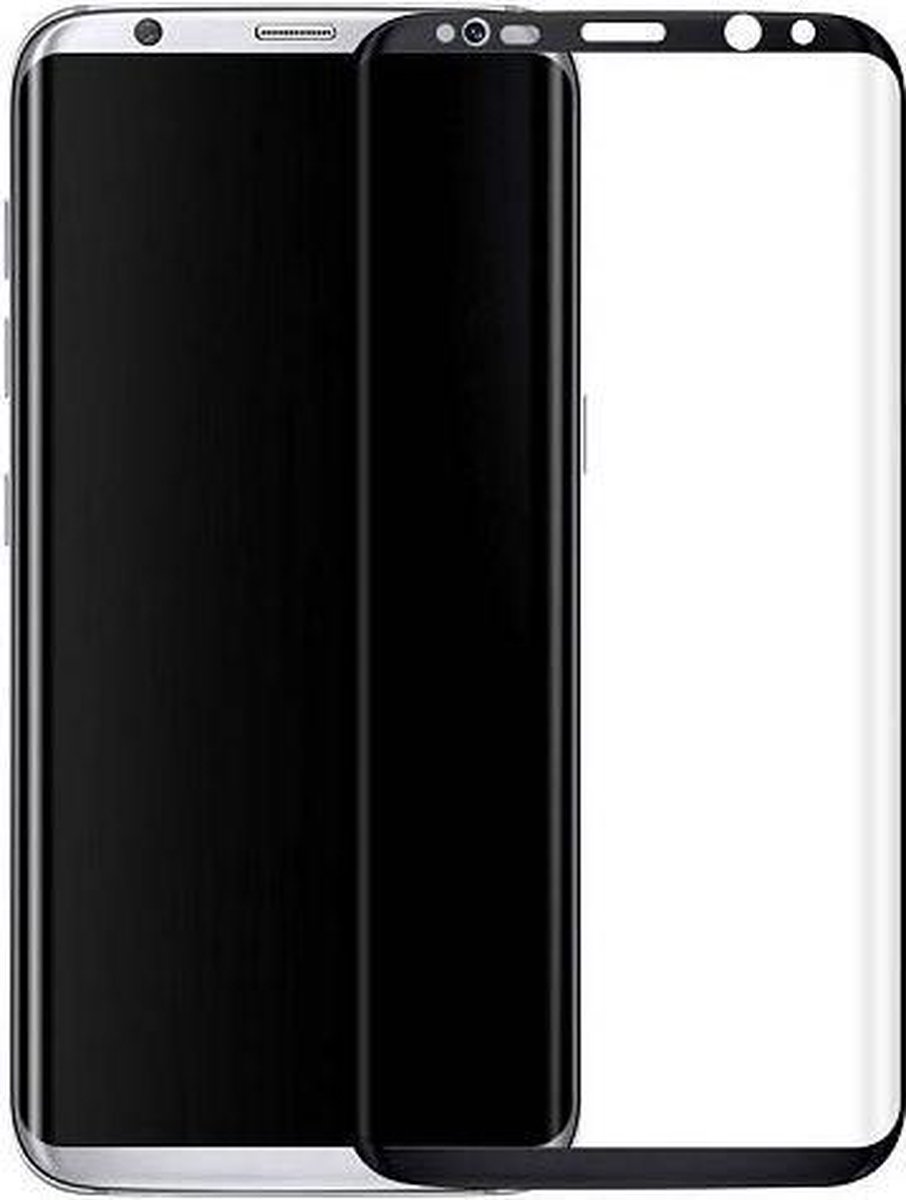 Samsung Galaxy S8 3D Tempered GlassGlazen Screen Protector Zwart