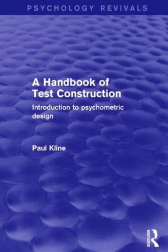 Foto: A handbook of test construction