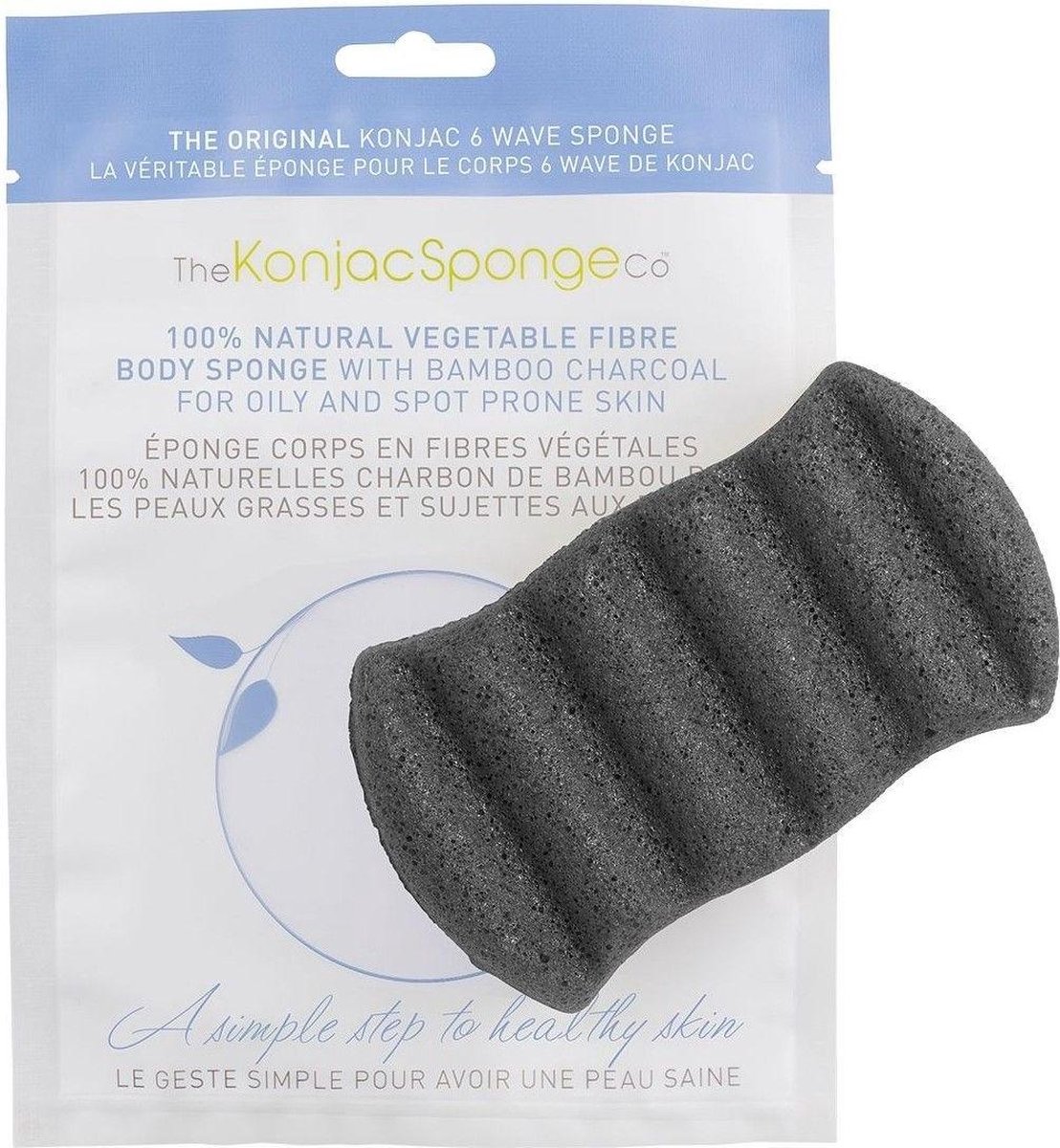 Goedkoopste The Konjac Sponge Original Six Wave Body Puff With Bamboo Charcoal