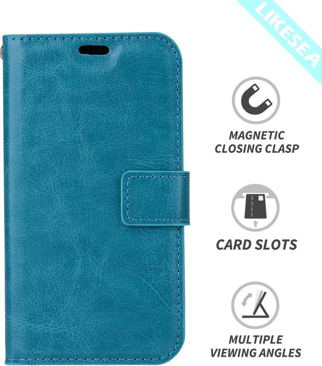 Huawei Y6 Pro 2017 portemonnee hoesje - Cyan
