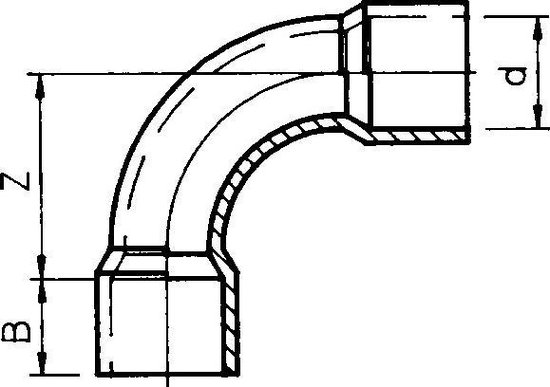 Colle Effast Bend 90 ° 50 mm
