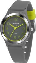 Sinar Analoog Horloge 36 mm 100 meter grijs/ groen - XB-48-1