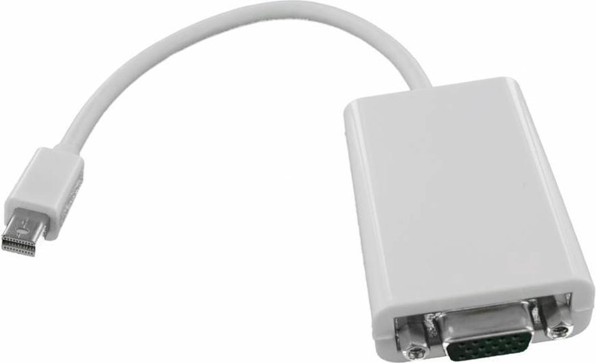 Dolphix Mini DisplayPort 1.1 naar VGA adapter / wit - 0,15 meter