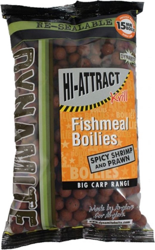 Dynamite Baits Spicy Shrimp & Prawn Krill, Boilie, 15mm, 1kg