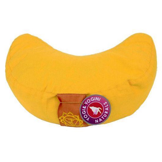 Coussin de méditation Demi lune - Jaune - 3e chakra