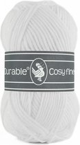 Durable Cosy Fine - acryl en katoen garen - White, wit 310 - 5 bollen