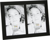 Deknudt Frames aluminium fotolijst zwart 2 openingen fotomaat 9x13 cm