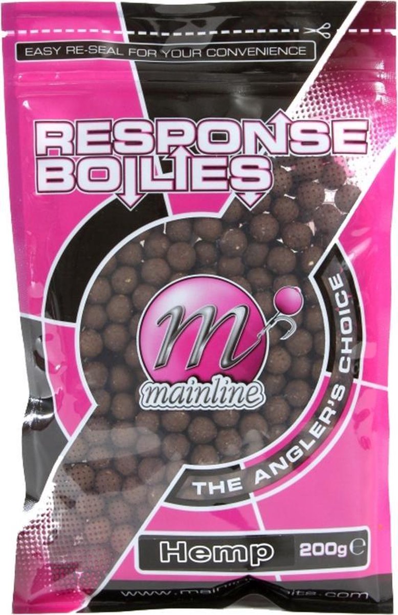 Mainline Shelf Live Boilies - Hemp - 10mm - 200gr - Bruin