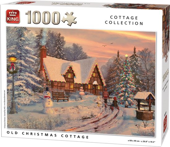 King Puzzel 1000 Stukjes (68 x 49 cm) - Winter Cottage - Legpuzzel Kerst |  bol.com