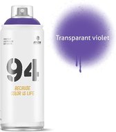 MTN94 Peinture en aérosol violet transparent - 400 ml basse pression et finition mate