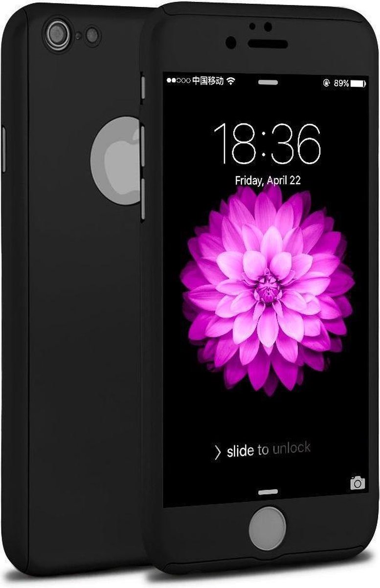 Full Body 360 Super Thin Case Cover Hoesje voor iPhone 7 Plus - zwart (Let op - Plus Variant)