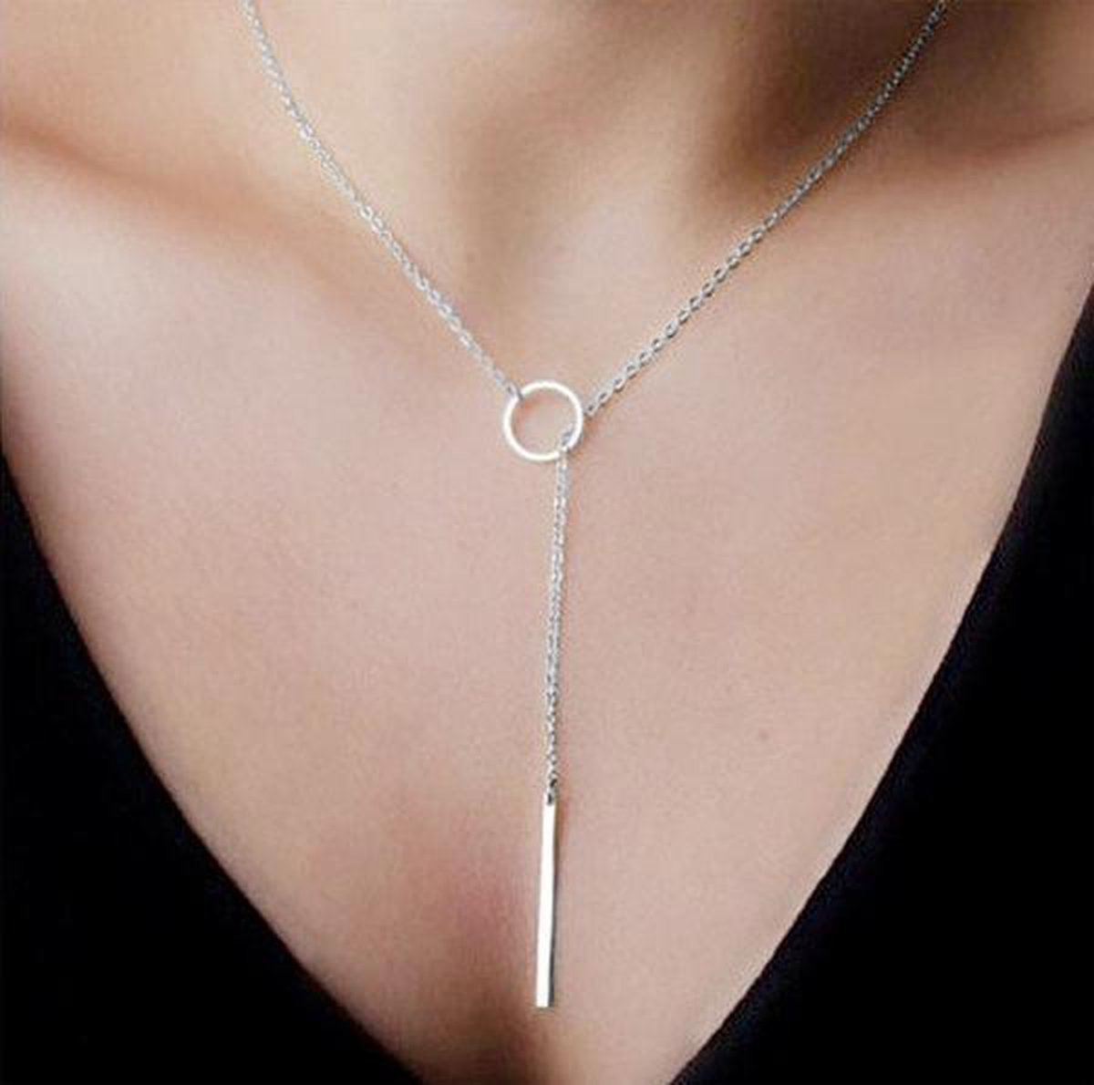 24/7 Jewelry Collection Y Ketting Lasso - 60cm - Zilver | bol.com