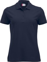 Clique Manhattan Dames Polo Donker Navy maat XS