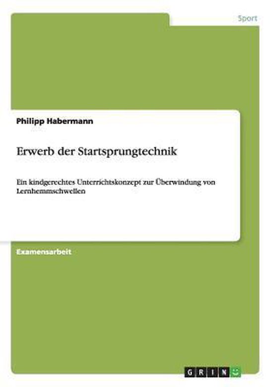 Erwerb der Startsprungtechnik - cover