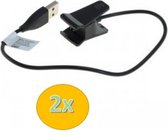 2x Fitbit Ace USB oplaadkabel Zwart