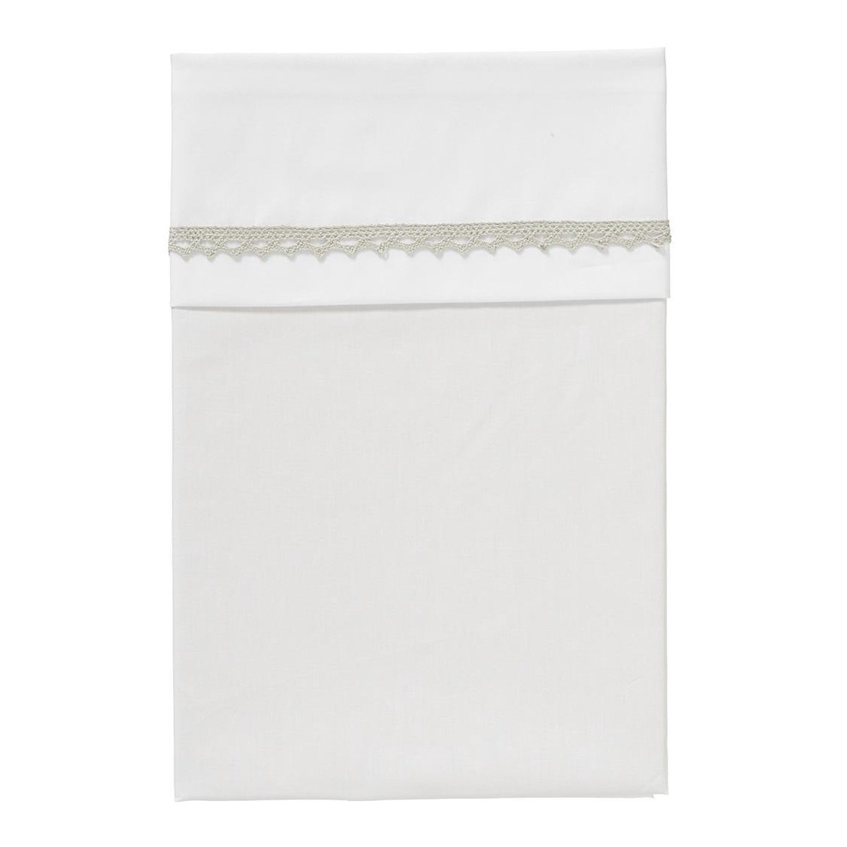 Cottonbaby - Ledikantlaken - broderiekant - lichtgrijs - 120x150 cm Cottonbaby - Ledikantlaken - broderiekant - lichtgrijs - 120x150 cm