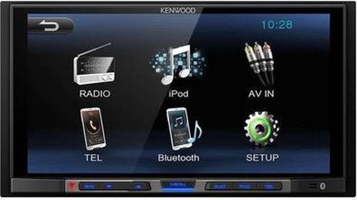 autoradio Kenwood inclusief 2-DIN FORD Focus III, C-Max 2011+ (with 3.5  display) frame Audiovolt 11-158 - Kenwood Audio