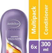 Andrélon Intense Happy Highlights Conditioner - 6 x 300 ml - Voordeelverpakking