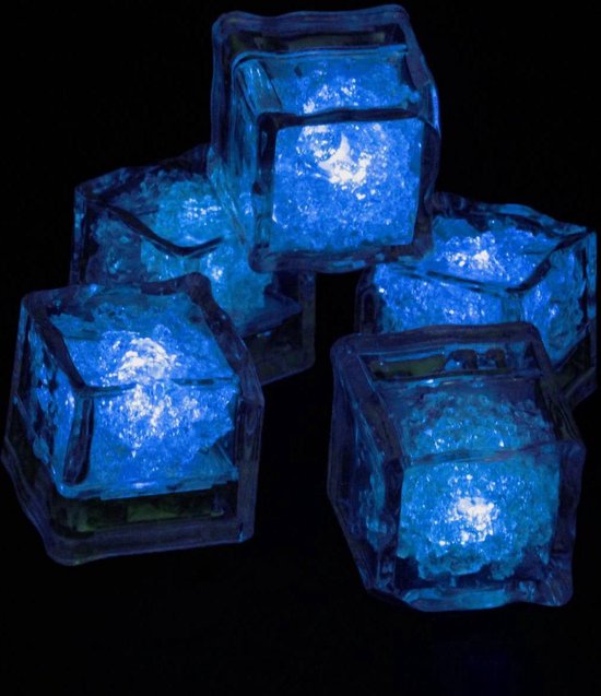 verlies uzelf olifant Aanbod LED ijsblokjes - Lichtgevende ijsblokjes - LED - Blauw - 12 stuks | bol.com