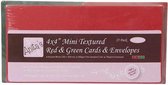 Anita's Square getextureerde mini kaarten enveloppen 4 "X 4" 25 stuks, rood & groen A1512103. 2 PAK a 25 STUKS.