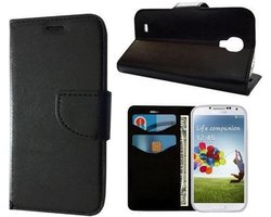 - Samsung Galaxy S4 Mini Wallet Boek Case Hoesje Zwart