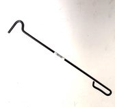 Vuurpook - 51cm - kachelpook - ergonomische handgreep - staal - zwart - pook