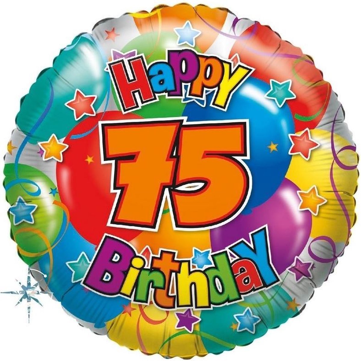 Arctic Het is de bedoeling dat Wees tevreden Folie ballon 75 Happy Birthday 35 cm - Folieballon verjaardag 75 jaar 35 cm  | bol.com