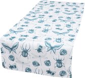 by Sorcia - tafelloper Delft Blue Insects - 50x140cm - katoen - designed in Holland