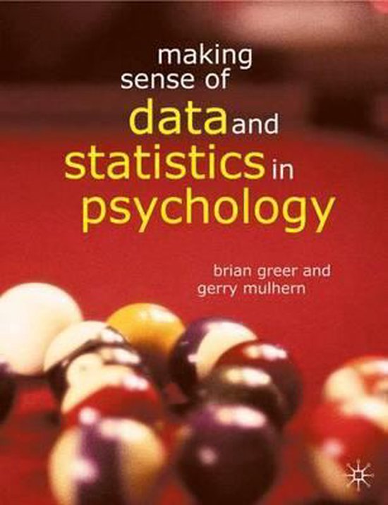 Making Sense of Data and Statistics in Psychology - cover