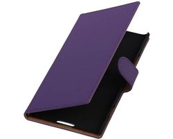 Bookstyle Wallet Case Hoesjes Geschikt voor Nokia Lumia 1520 Paars