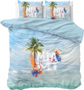 Sleeptime Miami Summer - Dekbedovertrekset - Tweepersoons - 200x200/220 + 2 kussenslopen 60x70 - Blauw